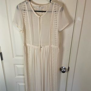 Beautiful Long Cream Kimono/shall